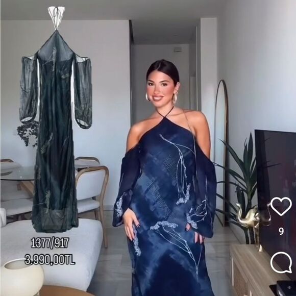 NWT ZARA Benla HALTER DRESSโWITH METALLIC THREAD AND BEADING - Picture 7 of 15